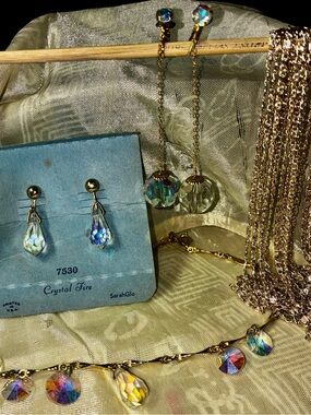 SARAH COVENTRY VINTAGE “CRYSTAL FIRE” GLAMOUR SET